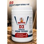 METFİX Şeffaf D3 İskelet Ahşap Tutkalı (1 KG) Mobilya Mdf Sunta Güçlü Hobi Tamir Kuvvetli Yapıştırıcı