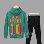 Metin Oktay Efsane Futbol Forma Sırt Baskılı Kapüşonlu Spor Sweatshirt Eşofman Takımı - Yeşil