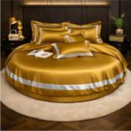 Metinev %100 Pamuk Saten 6 Parça Renk ve Ölçü Seçenekli Nevresim Takımı - Altın - 220 x 240 cm