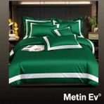 Metinev %100 Pamuk Saten 6 Parça Renk ve Ölçü Seçeneklipremium Nevresim Takımı - Yeşil - 220 x 240 cm