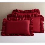 Metinev %100 Pamuk Saten Yastık Kılıfı – 2’li Set - Bordo - 50 x 70 cm