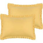 Metinev %100 Pamuk Saten Yastık Kılıfı – 2’li Set - Sarı - 50 x 70 cm