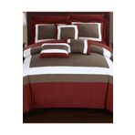 Metinev Battal Boy Bordo Kahve Beyaz Pamuk Saten Nevresim Takımı Beyaz Kahve Bordo 220 X 240
