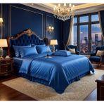 Metinev Comfort Pamuk Saten Nevresim Takımı - Mavi - 220 x 240 cm