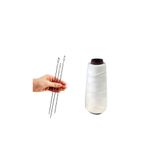 Metler Yorgan Iğnesi Çuvaldız Iğne 25 Cm (2 Adet),yorgan İpi ( 1 Adet) 2'li Set