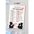 Metranya Cinsiyet Belirleme Partisi Bebek Kime Benzesin? 15 Adet Baby Shower Hediye Süs Anı Hatıra Oyun Kartı