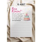 Metranya Doğum Günü Partisi - Ben Kimim Oyun Kartı 15 Adet Happy Birthday Tebrik Party Motto Sevgiliye Hediye