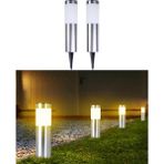 Metrashop 2 Adet Solar Güneş Enerjili, Gün Işığı, Bahçe Aydınlatması, IP65 Su Geçirmez, Paslanmaz Çelik, Veranda, Çim, Bahçe, Avlu, Balkon, Havuz Kenarı, Yürüyüş Yolu, Peyzaj Lambası, 38 cm