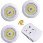 Metrashop 3'lü LED Lamba, Uzaktan Kumandalı Spot Lamba, Dolap Altı Lamba, Kiler Aydınlatma Lambası, Mutfak Lambası, Kablosuz LED Lamba