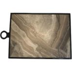 Metrashop 8683200804252 Mermer Desenli Kesme Tahtası- Sunum Tepsisi, Çok Renkli, Medium