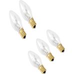 Metrashop C7 10W Şeffaf Tuz Lambası Ampulu - Gece Lambası (5 Adet) Şeffaf Parfüm Ampul E14 Duy