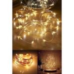 Metrashop LED Işık (Sarı) Pilli Aydınlatma Şerit Led, Saçak Spot Süsleme, Oda Aydınlatma Işığı, Bakır Telli Şerit LED (5m Gün Işığı)