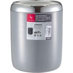 Metrashop M-E06-07-P Lima Çöp Kovası, Krom Dekorlu, Gri