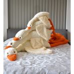 Metrashop Oyuncak Pelüş Kaz,kaz ,kaz Yastık,hamile Yastığı, Beyaz Kuğu Doldurulmuş Hayvan, Komik Ördek Peluş Bebek, Sevimli Kaz Peluş Doldurulmuş Hayvanlar Çocuklar Için Hediyeleri (No:1 Krem)