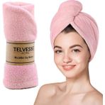 Metrashop Saç Havlusu Plaj Deniz Havuz Bonesi Banyo Saç Kurutma Baş Havlusu Pembe