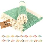 Metrashop & Unique Plaj Havlusu, 2'li Peştemal-Peşkir SETI,%100 Organik Pamuk (Benetton Yeşil)