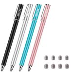 METRO Dokunmatik Ekranlar için Evrensel Stylus Kalemler - Yüksek Hassasiyetli Kapasitif Stylus Fiber İpuçları iPad iPhone ve Diğer Tüm Tabletler ve Cep Telefonları için 8 Ekstra Değiştirilebilir İpucu