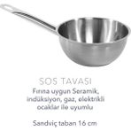 Metro Professional 16CM Çelik Sos Tavası - Metalik Gri