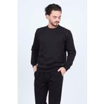Metropolitan Erkek Bisiklet Yaka Sweatshirt L Siyah 1954970469802