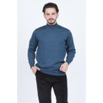 Metropolitan Erkek Yarım Balıkçı Triko Kazak 6241000 Petrol - 2XL