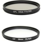 Mettzchrom Nikon 50MM 35MM 1,8 G Serisi Lens Uyumlu Uv Cpl Filtre Seti 2li Set 58MM