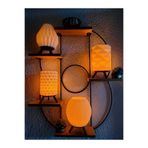 METU SHOP Minimalist 4'lü Abajur Dekoratif Mini Mumluk Seti + 4 Adet Led Tealight Hediyeli