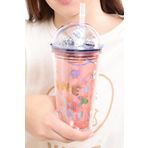 Meturas 450 Ml Polikarbon Planet Astronot Figürlü Dürbün Pipetli Bardak 20 10 Cm