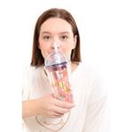 Meturas 450 Ml Polikarbon Planet Astronot Figürlü Dürbün Pipetli Bardak Kupa Mug 20 * 10 Cm Pembe