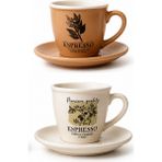 Meturas Art 2’li Kahve Fincan Takımı 90 cc Seramik Espresso Fincanı Seti - Bej