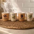 Meturas Art 4’lü Espresso Bardağı 90 cc Seramik Kahve Fincanı Seti - Bej - Mint - 90 ml