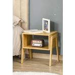 Meturas Dekoratif Bambu 2 Katlı Raflı Yan Sehpa Ve Komodin Sehpa 43x42x32,5 Cm