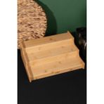 Meturas Doğal Bambu 3 Katlı Baharatlık ve Raf Düzenleyici Dolap İçi Organizer Stand 26 x 26 cm - Ahşap