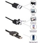 Mevafa Endoskop 3 In 1 Yılan Kamera USB Micro USB Type-C 5m Sert Kablo
