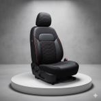 Mevas Keten Siyah Kırmızı Serisi Seat Leon Koltuk Kılıfı Tam Set - Tüm Yıllar - Siyah - Kırmızı