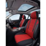 Mevas Veloce Kırmızı Serisi Seat Leon Koltuk Kılıfı Tam Set - Tüm Yıllar - Kırmızı - Siyah