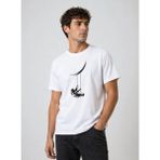 Mevese Erkek Astronot Ay Temalı Tişört Kısa Kol Yazlık Bisiklet Yaka T-Shirt - Beyaz - XL