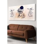 Mevlana Semazen Tek Parça Kanvas - Canvas Tablo, 120 x 65