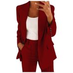 Mevsimlik kadın ceketi, şık, uzun kollu, blazer ceket, tek renkli, dar kesim, revers iş, ofis ceketi, kısa manto, takım elbise, bolero, cepli, kışlık ceket, kışlık manto, Elektrikli şarap., L