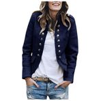 Mevsimlik kadın ceketi, şık, uzun kollu, blazer ceket, tek renkli, dar kesim, revers iş, ofis ceketi, kısa manto, takım elbise, bolero, cepli, kışlık ceket, kışlık manto, J-marine, M