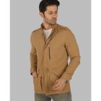Mevsimlik Şık Fermuarlı Mont Camel - Bej - 3XL