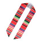 Mexican Stole - Meksika Mezuniyet Kuşağı 2024, Meksika Mezuniyet Çalı Kanat Meksikalı Serape Eşarp Renkli Mezuniyet Mezuniyet Kadın Erkek için Çaldı, Renkli2, Refer to description