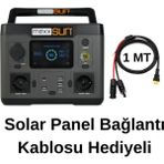 Mexxsun 500 Watt Power Station Taşınabilir Protatif Güç Istasyonu LifePo4 Bataryalı Solar Jeneratör (Solar Pv Bağlantı Kablosu Hediyeli)