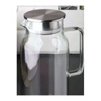 Mey İthalat® 1500 Ml Borosilikat Cam Su Sürahisi - Metal Kapaklı Ve Isıya Dayanıklı