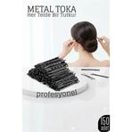 Mey İthalat® 150’Li Siyah Metal Tel Toka Seti – Profesyonel Saç Şekillendirme İçin 722416