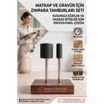 Mey İthalat® 2 Li Set 6.35 Ve 12.7 Mm Zımpara Tamburu Seti - Gravür Matkap Zımparalama Ucu Aparatı 723174