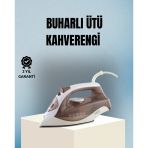 Mey İthalat® 2200 Watt Buharlı Ütü Kahverengi Seramik Taban Buharlı