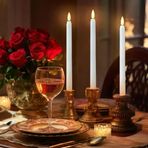 Mey İthalat® 28 Cm Pilli Led Mum 12'Li Paket