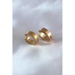 Mey İthalat® 316L Çelik Gold Renk Sıkıştırmalı Erkek Küpe