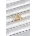 Mey İthalat® 316L Çelik Gold Renk Vintage Model Kadın Yüzük