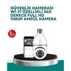 Mey İthalat® 360° Panoramik Görüntüleme Sunan Ampul Tipi Güvenlik Kamerası